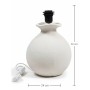 EHS106 Lambalı İçi Kapalı Oval Vazo Ham Polyester Obje