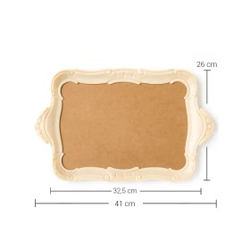 EHS115 Polyester Kenarlı Ahşap Tepsi