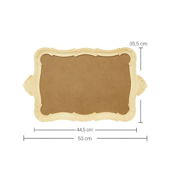 EHS116 Polyester Kenarlı Ahşap Tepsi