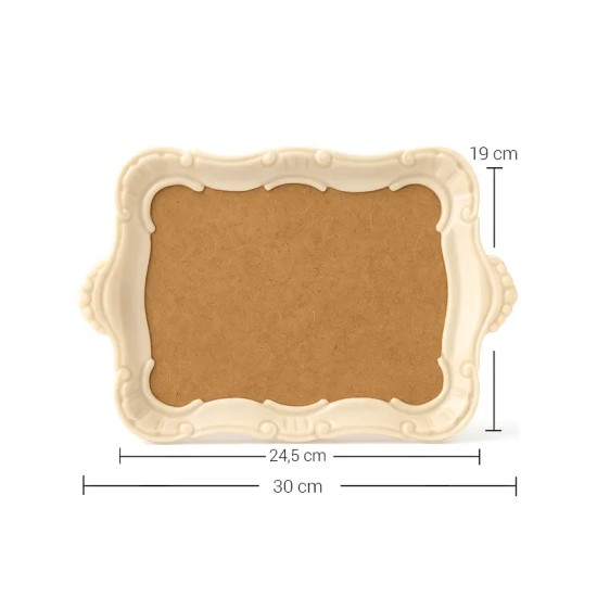 EHS118 Polyester Kenarlı Ahşap Tepsi