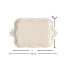 EHS119 İşlemeli Tepsi Ham Polyester Obje
