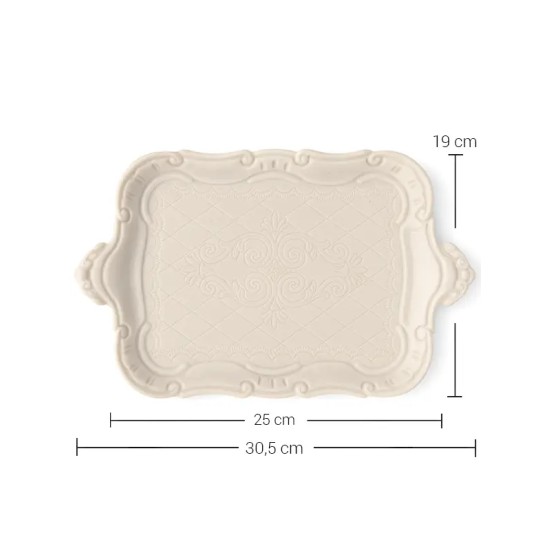 EHS119 İşlemeli Tepsi Ham Polyester Obje