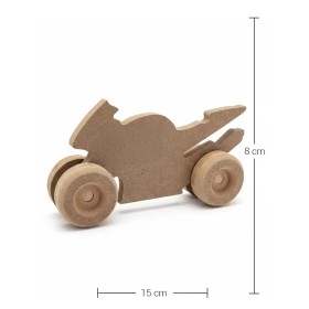 OY101 Tekerlekli Motor Oyuncak Ahşap Obje