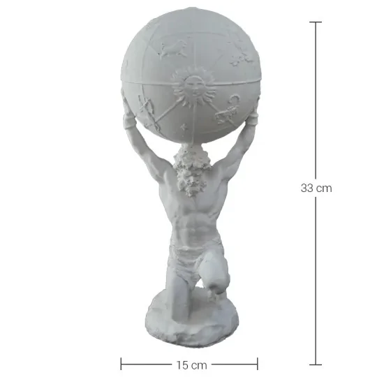 HYK143 Dünya Taşıyan Atlas Polyester Obje