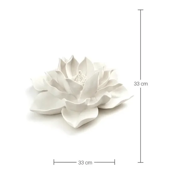 HYK452 Nilüfer Çiçeği Ham Polyester Obje