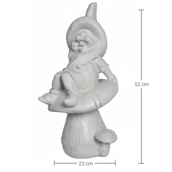 HYK548 Mantara Oturan Cüce Ham Polyester Obje