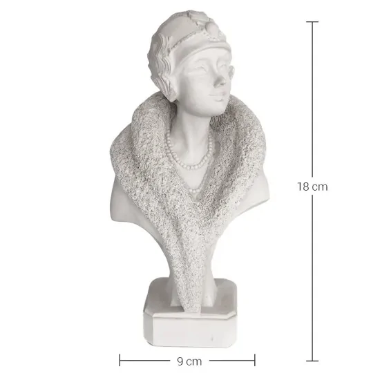 HYK1178 Kürklü Kadın Ham Polyester Obje