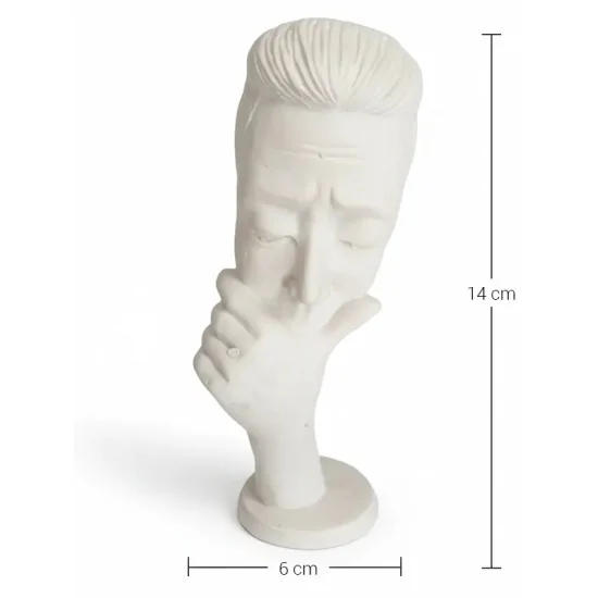 HYK1179 Düşünen Adam Büst Ham Polyester Obje