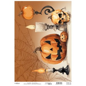 Model HLWN005 Halloween Cadence Pirinç Dekopaj Kağıdı 30X42cm