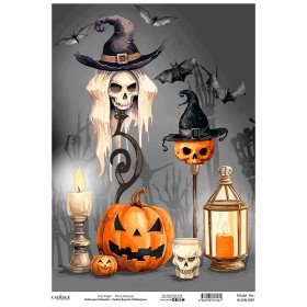 Model HLWN009 Halloween Cadence Pirinç Dekopaj Kağıdı 30X42cm