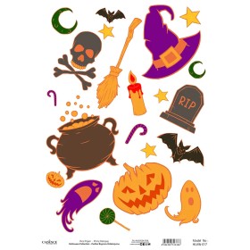 Model HLWN017 Halloween Cadence Pirinç Dekopaj Kağıdı 30X42cm