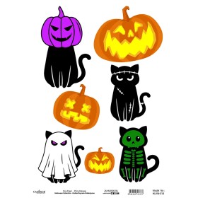 Model HLWN018 Halloween Cadence Pirinç Dekopaj Kağıdı 30X42cm