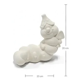 P017 Yana Bahçe Cücesi Yüzlü Tırtıl Ham Polyester Obje P017 Yana Bahçe Cücesi Yüzlü Tırtıl Ham Polyester Obje