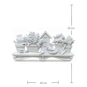 P119 Yana Kuş Evli Bahar Bahçesi Ham Polyester Obje