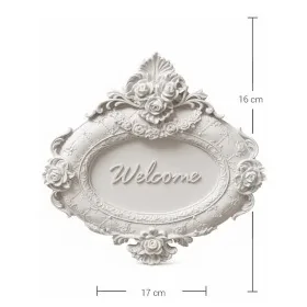 P134 Yana Gül Desenli Welcome Panosu Ham Polyester Obje P134 Yana Gül Desenli Welcome Panosu Ham Polyester Obje