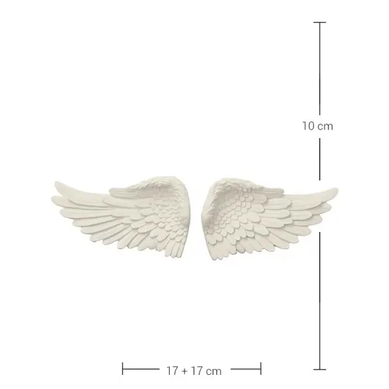 P150 Yana Melek Kanadı Ham Polyester Obje