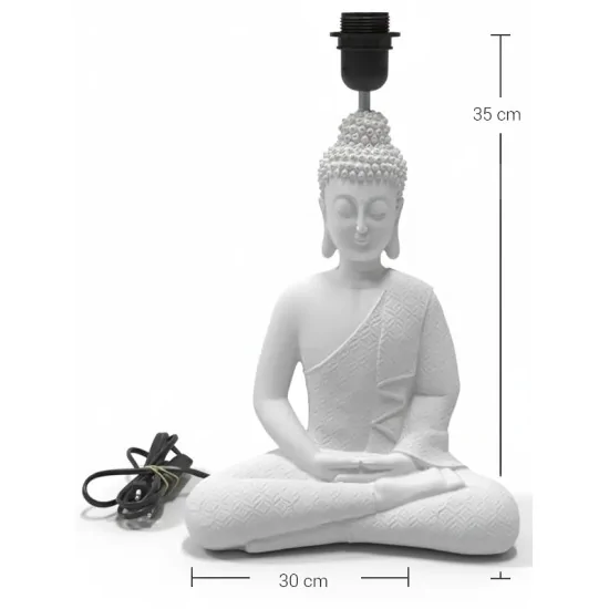 P235 Yana Lambalı Oturan Buda Ham Polyester Obje