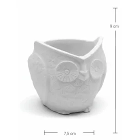 P272 Yana Mini Baykuş Saksı Ham Polyester Obje