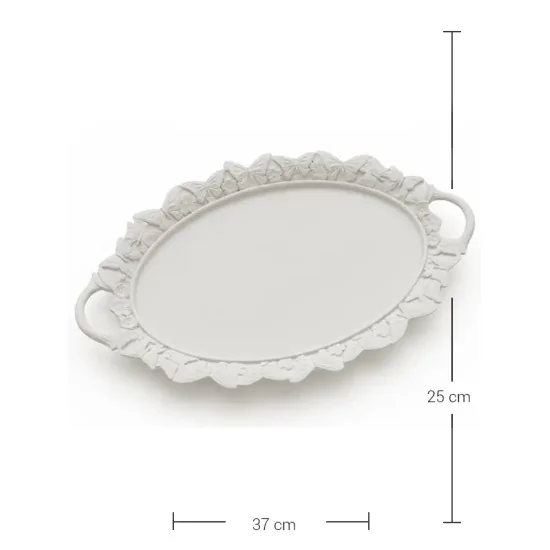 P299 Yana Kelebekli Sunum Tepsisi Ham Polyester Obje