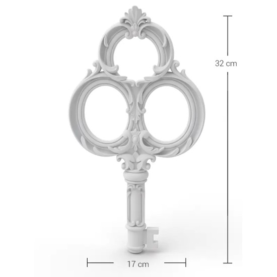 P311 Yana Antik Anahtar Ham Polyester Obje