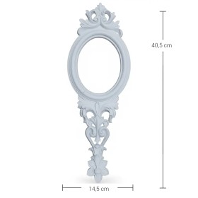 P313 Yana Dekoratif Ayna Çerçevesi Ham Polyester Obje P313 Yana Dekoratif Ayna Çerçevesi Ham Polyester Obje