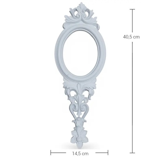 P313 Yana Dekoratif Ayna Çerçevesi Ham Polyester Obje