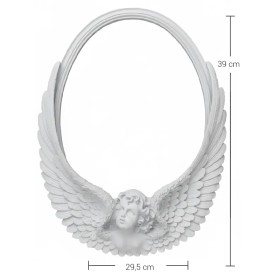 P323 Yana Kanatlı Melek Büyük Çerçeve Ham Polyester Obje P323 Yana Kanatlı Melek Büyük Çerçeve Ham Polyester Obje