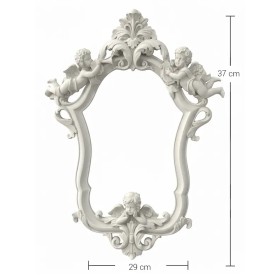 P336 Yana Melek Figürlü Çerçeve Ham Polyester Obje P336 Yana Melek Figürlü Çerçeve Ham Polyester Obje