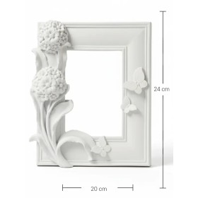 P346 Yana Kelebekli Çiçekli Dikdörtgen Çerçeve Ham Polyester Obje P346 Yana Kelebekli Çiçekli Dikdörtgen Çerçeve Ham Polyester Obje