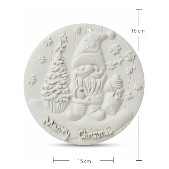 PN01 Yana Yılbaşı Temalı Oval Pano Ham Polyester Obje