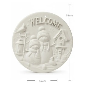 PN02 Yana Yılbaşı Temalı Oval Pano Ham Polyester Obje