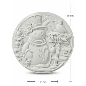 PN03 Yana Yılbaşı Temalı Oval Pano Ham Polyester Obje