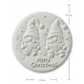 PN04 Yana Yılbaşı Temalı Oval Pano Ham Polyester Obje