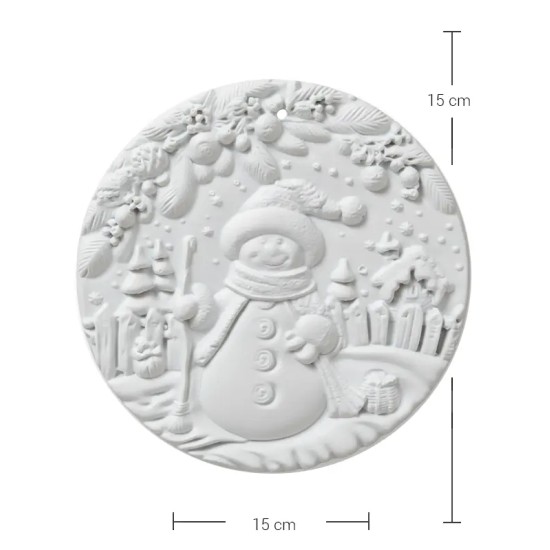 PN06 Yana Yılbaşı Temalı Oval Pano Ham Polyester Obje