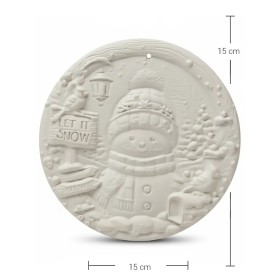 PN07 Yana Yılbaşı Temalı Oval Pano Ham Polyester Obje