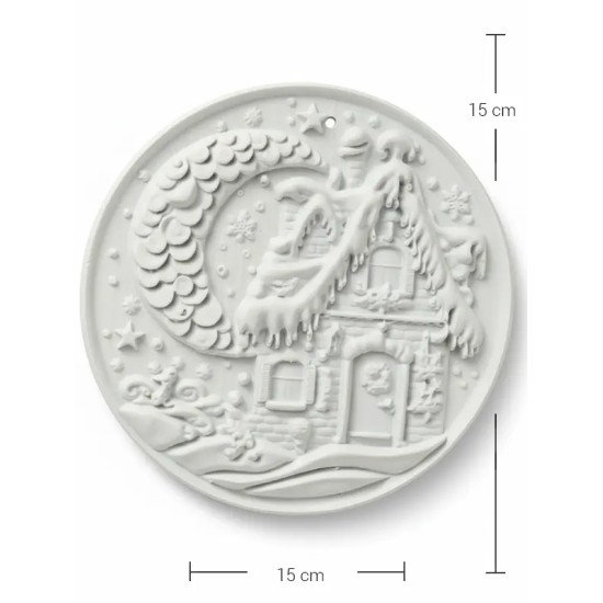 PN09 Yana Yılbaşı Temalı Oval Pano Ham Polyester Obje