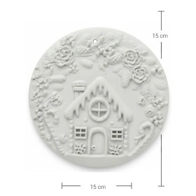 PN12 Yana Yılbaşı Temalı Oval Pano Ham Polyester Obje