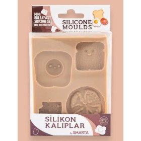 Mini Kahvaltı Seti Smarta Silikon Kalıbı SK1013104