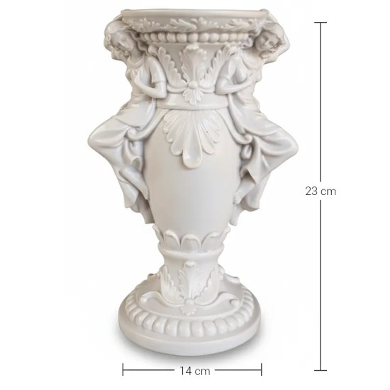 Violette Ham Polyester Kadın Figürlü Vazo Kaide No:7 (23x14 cm)