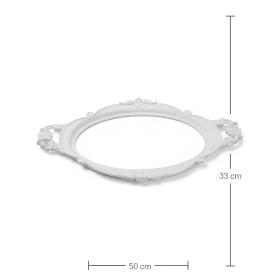 Violette Ham Polyester Oymalı Kulplu Tepsi No:10 (50x33 cm)