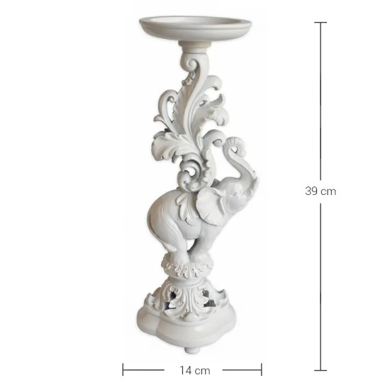 Violette Ham Polyester Fil Figürlü Şamdan No:17 (39x14 cm)