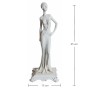 Violette Ham Polyester Zarif Uzun Elbiseli Kadın Heykeli No:20 (45x15 cm)