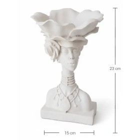 Violette Ham Polyester Gül Başlı Kadın Büstü No:22 (23x15 cm)