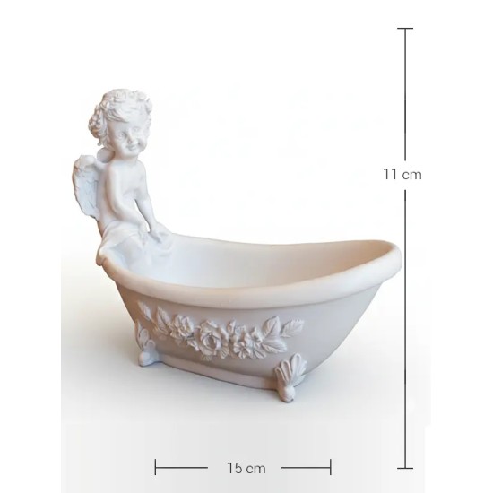 Violette Ham Polyester Melekli Küvet No:35 (15x11 cm)