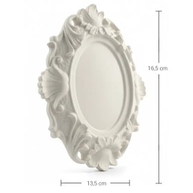 Violette Ham Polyester Midye Detaylı Oymalı Oval Çerçeve No:56 (16,5x13,5 cm)