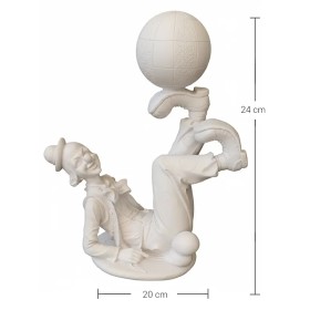 Violette Ham Polyester Küre Tutan Akrobat Palyaço Figürü No:59 (24x20 cm)