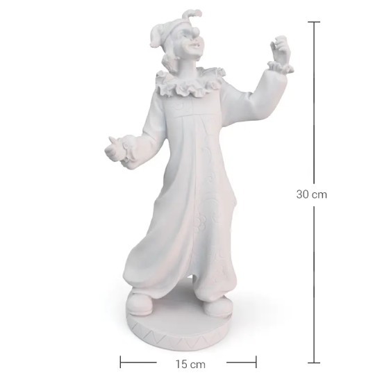 Violette Ham Polyester Ayakta Palyaço Figürü Dekor No:80 (30x15 cm)