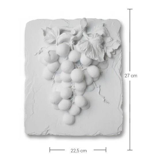 Violette Ham Polyester Üzüm Salkımı Dekoratif Pano No:135 (27x22,5 cm)