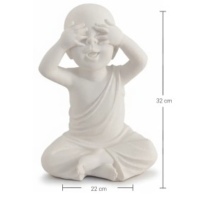 Violette Ham Polyester Gözü Kapalı Budha Çocuk No:191 (32x22 cm)