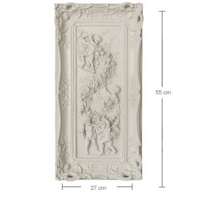 Violette Ham Polyester Melekli Çiçekli Duvar Panosu No:219 (55x27 cm)